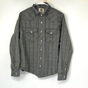 Levi’s western pearl snap down shirt men’s large